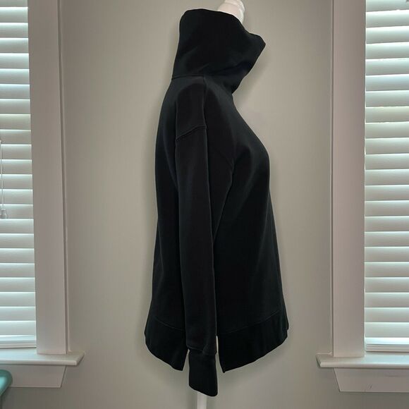 Athleta 24/7 Funnel Neck Pullover Long Sleeve Thick Sweatshirt Black Womens XXS - Picture 5 of 12